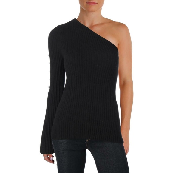 Aqua Sweaters - NWT 100% cashmere bell sleeve black sweater S